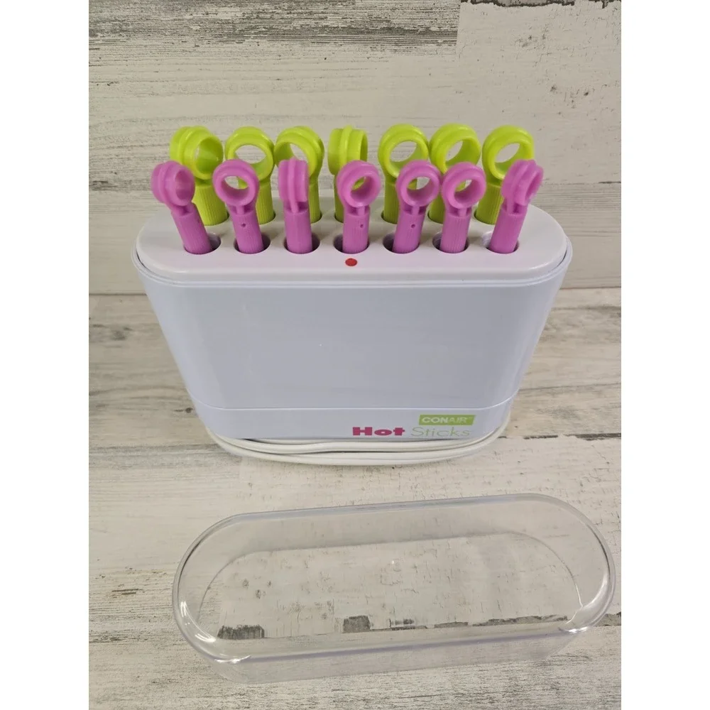 Conair Hot Sticks Instant Heat Hair Setter HS18G Purple Green Flexible Rollers